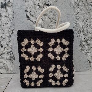 Hand crocheted tote